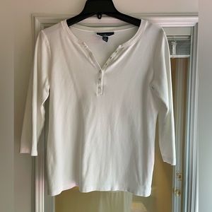 Karen Scott 3/4 sleeve Henley size M